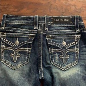 a pair of rock revival jeans